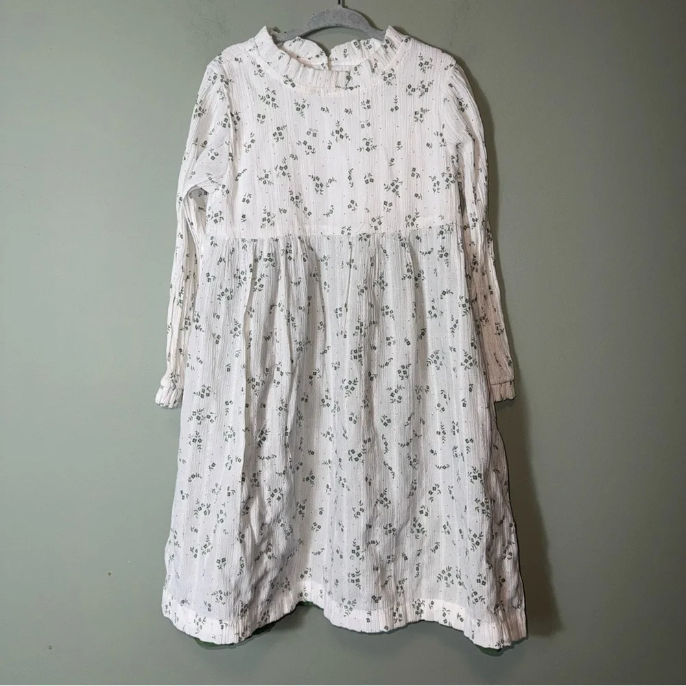 THE OAKS Apparel Company Girls Green Ivy‎ Dress Size 7 Lined